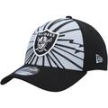 Men's New Era Gray/Black Las Vegas Raiders Shattered 39THIRTY Flex Hat