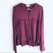 Anthropologie Tops | Cloth & Stone > Anthropologie Burgundy Button Down Long Sleeve Top > L | Color: Purple/Red | Size: L