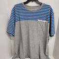 Adidas Shirts | Men's Adidas Vintage Gray Short-Sleeve T Shirt Size 2xl | Color: Blue/Gray | Size: 2 Xl