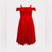 Torrid Dresses | Nwt Torrid Lace Off-Shoulder Skater Dress With Pockets; Red; Size 10 | Color: Red | Size: 10
