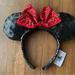 Disney Accessories | Disney Parks Minnie Mouse Black Polka Dot Red Sequin Bow Ear Headband Circles | Color: Black/Red | Size: Os