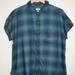 American Eagle Outfitters Tops | American Eagle Flannel Button Down Boyfriend Shirt Blouse Top Ahhmazingly Soft M | Color: Blue/Green | Size: M