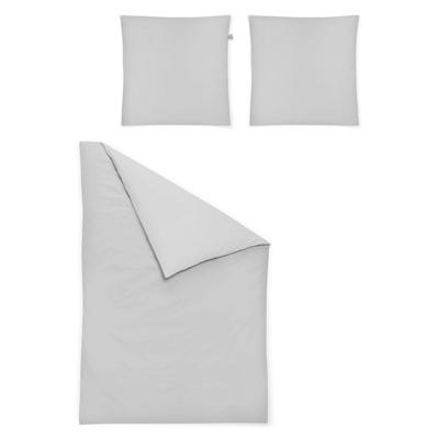 Bettwäsche IRISETTE "Lago 8450", grau (hell), B/L: 240cm x 220cm, 2 St., Feinbiber, B/L: 80cm x 80cm, Feinbiber, Obermaterial: 100% Baumwolle, Bettwäsche, wohlig warm und kuschelig Image