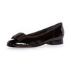 Ballerina GABOR, Damen, Gr. 42, schwarz, Lackleder, klassisch, Schuhe, Flats, Kitten Heel, Festliche Schuhe mit dekorativer Schleife