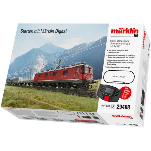 "Modelleisenbahn-Set MÄRKLIN ""Digital-Startpackung ""Schweizer Güterzug mit Re 620"" - 29488"" Modelleisenbahnen rot (rot, grau) Kinder Modelleisenbahn-Sets"