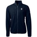 Men's Cutter & Buck Navy Detroit Tigers Big Tall Cascade Eco Sherpa Fleece Full-Zip Jacket