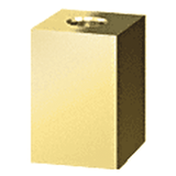 CRL SQ125112BR Brass 1-1/4 Square Standoff Base 1-1/2 in Length