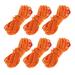 6Pcs Tent Guy Line Ropes Reflective Cord Tent Nylon Rope with Guy Orange