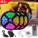 49.2ft/15M RGB Flexible LED Strip Lights 3528 LED Tape Lights for Home Party Holiday KTV Hotel+Remote Controller