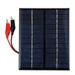 2W Solar Panel with Clips Polycrystalline Silicon Solar Cell DIY Waterproof Camping Portable Power Solar Panel Compatible for Street Garden Lamp Fan Pump