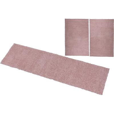 Bettumrandung BRUNO BANANI "Shaggy Soft" Gr. 14, rosa, H:30mm, Obermaterial: 100% Polypropylen, Bettumrandung, gewebt, Uni-Farben, besonders weich, Bettvorleger, Läufer-Set Image