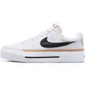 Sneaker NIKE SPORTSWEAR "COURT LEGACY LIFT" Gr. 42,5, schwarz-weiß (white, black, hemp, team, orange) Schuhe Plateausneaker Skaterschuh Sneaker low Bestseller