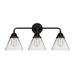 Innovations Lighting Bruno Marashlian Cone 25 Inch 3 Light Bath Vanity Light - 288-3W-BK-G42-LED