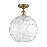 Innovations Lighting Bruno Marashlian Athens Water Glass 12 Inch 1 Light Semi Flush Mount - 516-1C-BB-G1215-12-LED