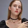 Collier ras du cou en velours pour femme tour de cou en fil de coeur mode coréenne bijoux court