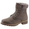 Winterboots PANAMA JACK, Damen, Gr. 39, grau (grau, used), Nubukleder, Lammfell, klassisch, Schuhe, mit weich gepolstertem Schaftrand
