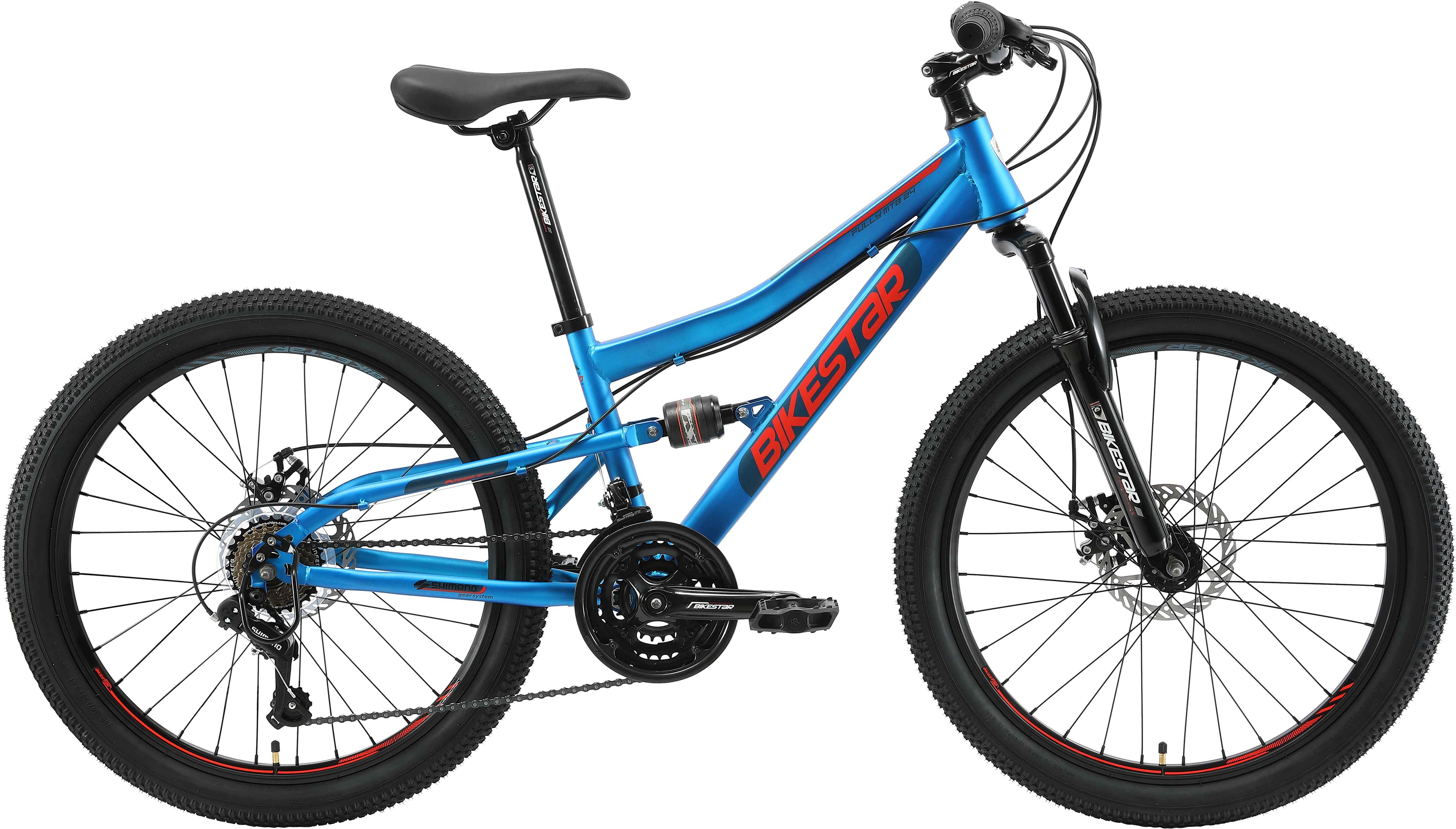 Jugendfahrrad BIKESTAR Gr. 33, blau, Fahrräder, Kinder, 33cm, 24 Zoll (60,96cm) Image