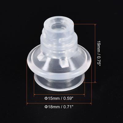 Vacuum Suction Cup Silicone Rubber Bellows with Gasket Clear