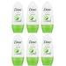 6 x Dove Go Fresh Cucumber & Green Tea Roll On 48 HR Anti perspirant Deodorant 50ML