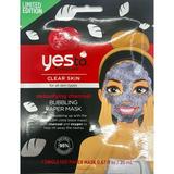 Yes To Tomatoes Clear Skin Detoxifying Charcoal Bubbling Paper Mask - Single Use 95% Natural Ingredients