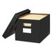 Bankers Box STOR/FILE Decorative Medium-Duty Storage Box Letter/Legal Files 12.5 x 16.25 x 10.25 Black/Gray Pinstripe Design 4/CT