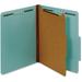 Pendaflex PFX28777R 1-Divider Pressboard Classification Folders 10 / Box Blue