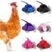 Chicken Hat for Hens Tiny Pets Funny Chicken Accessories Feather Top Hat with Adjustable Elastic Chin Strap Rooster Duck Parrot Poultry Stylish Show Costum