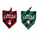 2 Pack Birthday Dog Bandanas - Classic Triangle Merry Christmas Printing Fall Plaid Xmas Pet Scarf Bibs Kerchief Gifts Set - Pet Holiday Accessories Decoration for Small to Large Puppy Dogs Cats