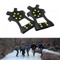 Non-slip Snow Cleats Shoes Boots Cover Step Ice Spikes- Grips Crampons 10-Studs(Size S-XXL)