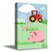 Awkward Styles Pig Picture Farm Canvas Decor Farm Animals Framed Art Kids Room Wall Art Cute Animals Ready to Hang Decals Sunny Household Newborn Baby Room Wall Decor Farm Wallpapers Made in USA