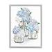 Stupell Industries Delicate Hydrangea Blossoms Arrangement Glass Jars Illustration Graphic Art Gray Framed Art Print Wall Art 24x30 by Ziwei Li