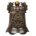 Oriental Fengshui Dragon Holding Orb Cast Bronze Bell Shaped Auspicious Sculptural Collectible 6 inch H