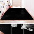 SAYFUT Super Soft Fluffy Floor Rug Washable Shag Rug Shaggy Area Rug Bedroom Dining Room Anti-skid Carpet Yoga Mat Child Play Mat Black/ White/ Red/ Blue/ Pink/ Grey