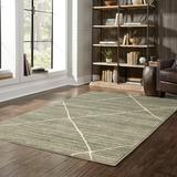 The Curated Nomad Style Haven Brush Distressed Geometric Grey/ Ivory Area Rug 6 7 x 9 2 6 x 9 Indoor Living Room Bedroom Dining Room