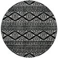 SAFAVIEH Tulum Collection TUL272Z Black / Ivory Rug