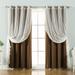 Best Home Fashion Mix & Match Tulle Sheer Lace Blackout Curtain - Set Of 4