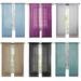 1/2X Voile Curtains Solid Sheer Curtain Scarf Drapes Rod Pocket Crushed Window Panels for Bedroom Living Room Kitchen 100*200cm