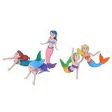 Wild Republic Mermaid Figurines Fivepiece Collection Polybag Mermaid Toys Mermaid Doll Gifts for Girls Bath Toys