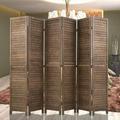 YRLLENSDAN 69in Wood Room Divider Screen with 4 Panels Room Dividers and Folding Privacy Screens Wall Divider for Living Room Bamboo Room Divider for Room Separation
