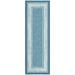 Ottomanson Machine Washable Non-Slip Rubberback Bordered 2x5 Indoor Runner Rug 20 x 59 Blue
