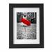 Besly 9x12 Picture Frames Black Matted 6x8 Wooden Picture Frame Poster Frame for Wall Hanging and Home Decoration-Black