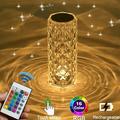 Jahy2Tech LED Table Lamp Atmosphere Night Light Touch + Remote Control 16 Light Colors