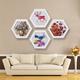 Collage Frame Fashion Hexagon Wood Photo Frame Hanging Photo Frame for Home