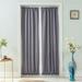 CUH French Door Blackout Thermal Insulated Energy Efficient Privacy Living Room Rod Pocket Drapes Modern Panel Curtains Dark Gray 54*72inch