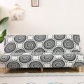 CJC Armless Printed Sofa Cover Stretch Spandex Sofa Bed Slipcover Folding Furniture Protector Washable