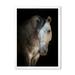 Designart Close Up Portrait Of A White Horse Farmhouse Framed Art Print