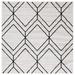 SAFAVIEH Adirondack Caitriona Geometric Area Rug Light Grey/Black 6 x 6 Square