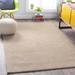 Hauteloom Brockton Solid Wool Modern Farmhouse Area Rug - Suitable for Living Room Bedroom -%100 Wool - Single Color - Hand Loomed - Medium Pile - Brown Tan - 5 x 8