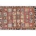 Ahgly Company Indoor Rectangle Traditional Brown Red Persian Area Rugs 7 x 9