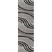 Rug Branch Contemporary Abstract Lines Grey Black Indoor Runner Rug - 2x10